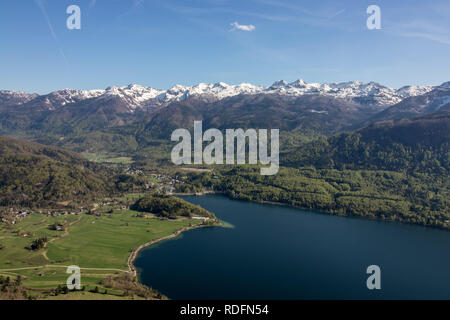 Vallée de Bohinj du mont Vogar Banque D'Images