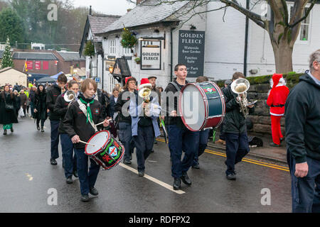 Le samedi 08 décembre 2018 - Le Festival annuel de Dickens en Lymm Lymm, Cheshire, Angleterre, Royaume-Uni. Banque D'Images