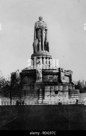 Monument de Bismarck à Hambourg, à partir de photos historiques vers 1899 Banque D'Images