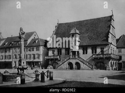 Hôtel de ville de Molsheim, Alsace, France, Europe, photographie historique datant des années 1900 Banque D'Images
