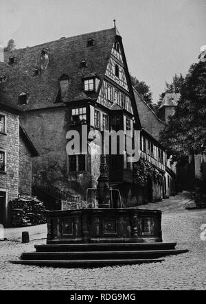 Haus Wirth house dans Miltenberg, Bavaria, photographie historique datant des années 1900 Banque D'Images