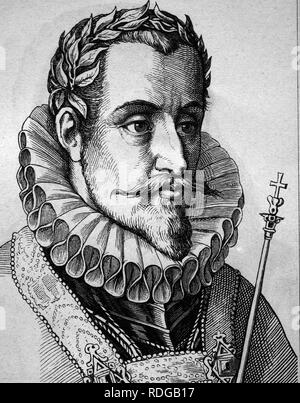 Ferdinand I, empereur du Saint Empire Romain, 1503 - 1564, l'illustration historique, portrait, 1880 Banque D'Images