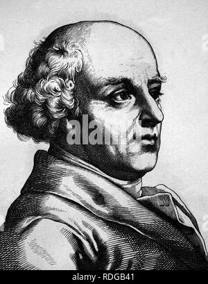 Christian Friedrich Samuel Hahnemann, 1755 - 1843, portrait, illustration historique, 1880 Banque D'Images