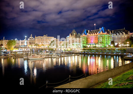 Vue sur le magnifique port de Victoria, île de Vancouver, BC, Canada Banque D'Images