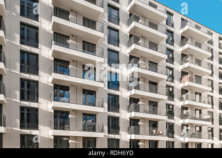 Nouvel appartement extérieur du bâtiment, de l'immobilier - façade Banque D'Images