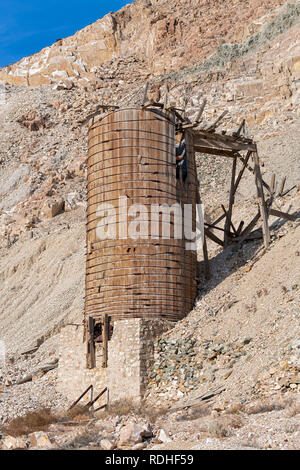 Moulin à une mine abandonnée près de la boucle de la dolomite en Californie, Etats-Unis Banque D'Images