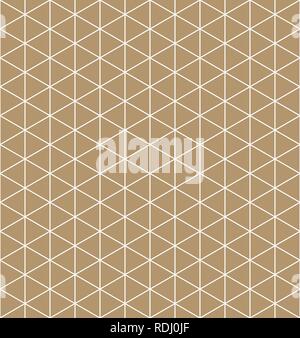 Modèle sans couture.Base Mitsukude grille pour les modèles japonais Kumiko. Kumiko fond brun et blanc silhouette couleur de motif.215 lignes. Illustration de Vecteur