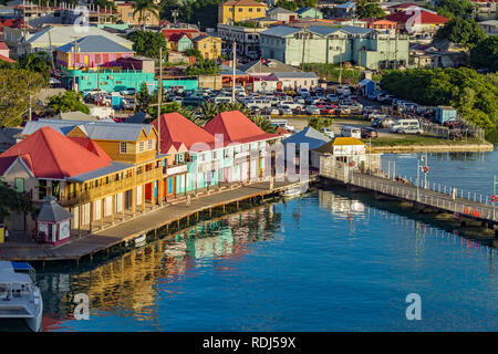 Le centre-ville de St John's, Antigua, dans les îles sous le Vent des Caraïbes Banque D'Images