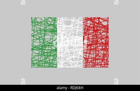 Drapeau Italie concept design Illustration de Vecteur