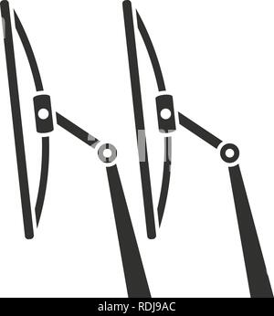 L'icône d'essuie-glace. Simple illustration de l'icône vecteur d'essuie-pour la conception web isolé sur fond blanc Illustration de Vecteur