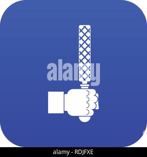 Dans l'homme de l'outil Fichiers icône tête bleu numérique Illustration de Vecteur