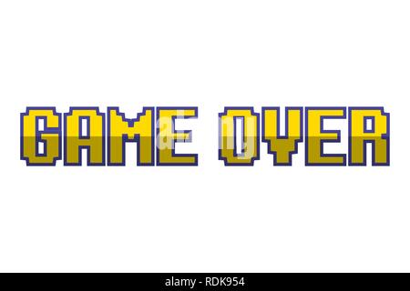 Jeu sur fond de pixel. Retro game design concept Illustration de Vecteur