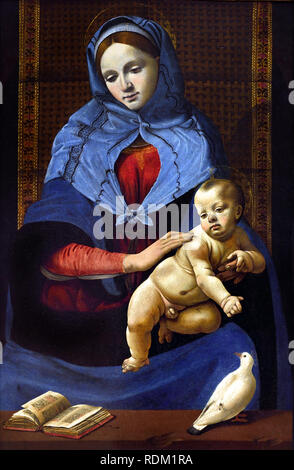 La Vierge et l'enfant à la colombe Piero di Cosimo 1462 1490 -1522 peintre italien de la Renaissance italienne de l'Italie Banque D'Images