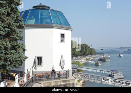 Pegelhaus suis Rheinufer, Koblenz, Rhénanie-Palatinat, Allemagne Je suis Pegelhaus Rheinufer , Koblenz, Rheinland-Pfalz, Deutschland I Banque D'Images