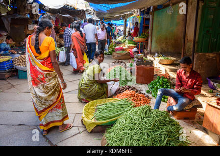 Légumes du marché, marché Devaraja, Mysore. Mysuru, Karnataka, Inde Banque D'Images