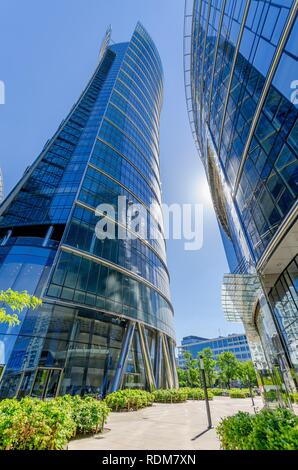 Varsovie, MAZOVIE PROVINCE / POLOGNE - 5 mai 2018 : Varsovie spire, le plus haut immeuble de bureaux à Varsovie (220 m.) Banque D'Images