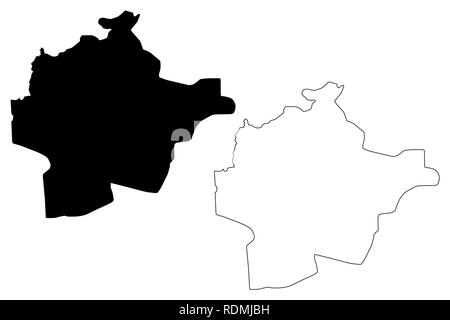 Haut-Lomami Province (République démocratique du Congo, RD Congo, RDC, Congo-Kinshasa) map vector illustration gribouillage, croquis Haut - Lomami site Illustration de Vecteur
