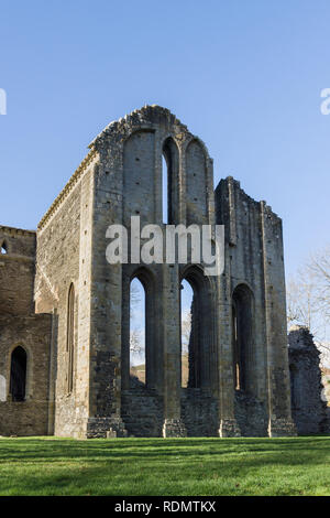 Abbaye Valle Crucis a été fondée en 1201 comme un monastère cistercien et fermé en 1537. Les ruines sont un point de repère important dans la vallée de Llangollen Banque D'Images