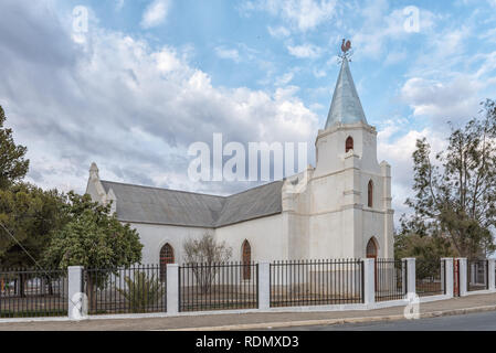 CARNAVON, AFRIQUE DU SUD, LE 1 SEPTEMBRE 2018 : l'Église rhénane historique dans Carnavon dans la province du Cap du Nord Banque D'Images