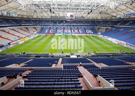 Veltins Arena, anciennement Arena AufSchalke, accueil stade de FC Schalke 04, Gelsenkirchen, Rhénanie du Nord-Westphalie Banque D'Images