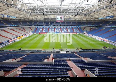 Veltins Arena, anciennement Arena AufSchalke, accueil stade de FC Schalke 04, Gelsenkirchen, Rhénanie du Nord-Westphalie Banque D'Images