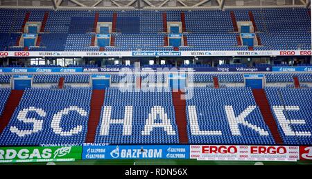 Veltins Arena, anciennement Arena AufSchalke, accueil stade de FC Schalke 04, Gelsenkirchen, Rhénanie du Nord-Westphalie Banque D'Images