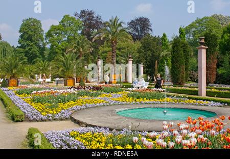 Parc thermal Kurpark, avec palm gardens, Bad Pyrmont, Basse-Saxe Banque D'Images