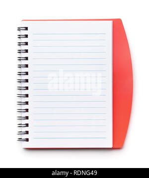 Vue de dessus de l'ordinateur portable ouvert isolated on white Banque D'Images