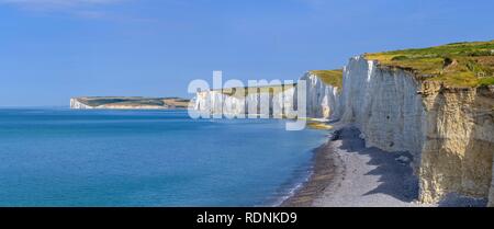 Falaises Blanches, Urrugne, East Dean, Eastbourne, Angleterre, Royaume-Uni Banque D'Images