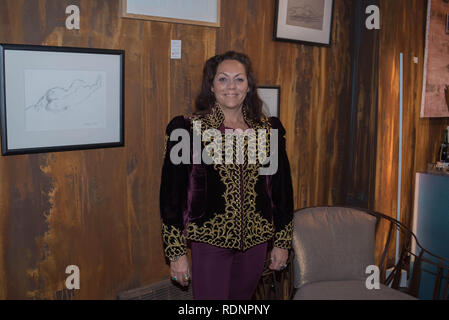 Paris : Vernissage de l'Hermine de Clermont-Tonnerre et Patricia Ducept, exposition à la galerie NOI. Banque D'Images