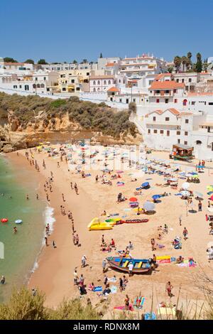 Plage de Carvoeiro, Algarve, Portugal, Europe Banque D'Images