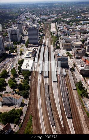 La gare principale d'Essen, Rhénanie du Nord-Westphalie Banque D'Images