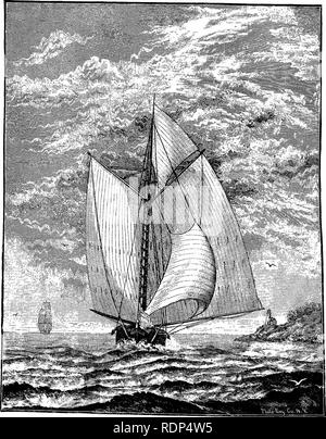 . Les industries de la pêche et de la pêche des États-Unis. Préparé avec la collaboration du commissaire des pêches et le surintendant de la dixième recensement. La pêche. Fi8hery de indastriea tl"e United States, sect. IV. 18. plaque. Pêche à sohoouer runniDg avant que le vent, aile et aile, avec la trinquette scandalisé. L'élaboration par le capitaine J. W. Collins.. Veuillez noter que ces images sont extraites de la page numérisée des images qui peuvent avoir été retouchées numériquement pour plus de lisibilité - coloration et l'aspect de ces illustrations ne peut pas parfaitement ressembler à l'œuvre originale.. Goode, G. Br Banque D'Images