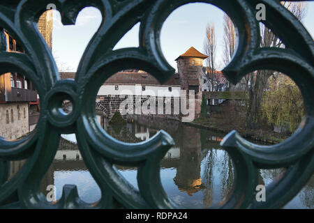 Henkerturm et Henkersteg à Nuremberg, Allemagne Banque D'Images