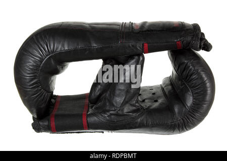 Des gants de boxe sur fond blanc Banque D'Images