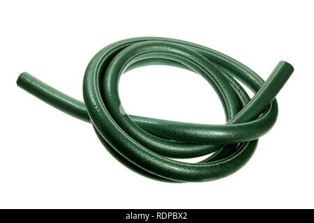 Tuyau de jardin sur fond blanc Banque D'Images