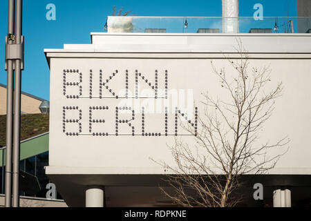 Berlin, Allemagne - janvier 2019 : Le logo de la marque 'Berlin' Bikini (officiellement) Bikinihaus , un concept shopping centre à Zoologischer Garten en être Banque D'Images