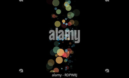 Les cercles colorés abstraits sur fond noir Banque D'Images