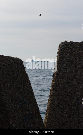 Civitavecchia (Latium, Italie) - La ville de Civitavecchia est nommé le port de Rome. Ici une vue sur le front de mer Banque D'Images