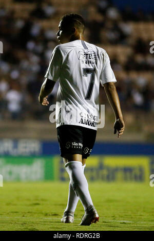 Parana, Brésil. 18 janvier, 2019. Janderson pendant le match entre les Corinthiens et Grêmio, tenu au Stade Municipal de la Orlando Batista Novelli, dans Alphaville (SP). La comparaison n'est valable que pour les quarts (ronde 7) du 2019 São Paulo Football Junior Cup. Crédit : Marco Galvão/FotoArena/Alamy Live News Banque D'Images