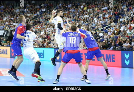 L'Allemagne. Berlin, Allemagne. 17 Jan 2019. IHF Handball Championnat du monde masculin, Berlin, Allemagne.Nedim Remili Crédit pour la France : Mickael Chavet/Alamy Live News Banque D'Images