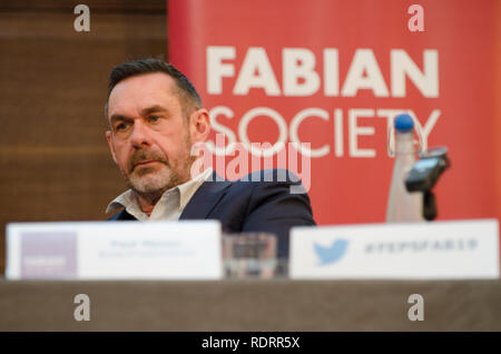 Londres, Royaume-Uni. 19 janvier 2019. Paul Mason, journaliste, aborde la nouvelle année Fabian Crédit : Conférence/Prixpics Alamy Live News Banque D'Images