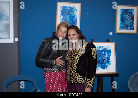 Paris : Vernissage de l'Hermine de Clermont-Tonnerre et Patricia Ducept, exposition à la galerie NOI. Banque D'Images