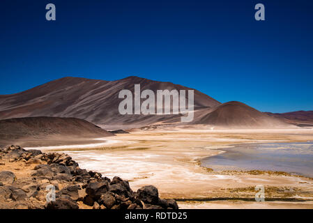 Lacs altiplaniques, Désert d'Atacama, Chili Banque D'Images