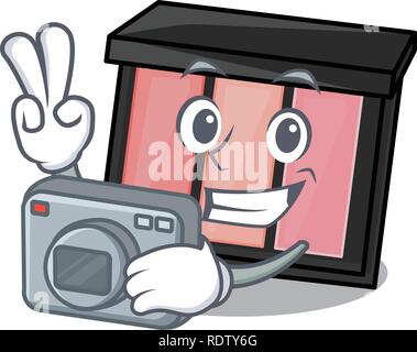 Dans l'ombre d'oeil cartoon photographe sac maquillage Illustration de Vecteur