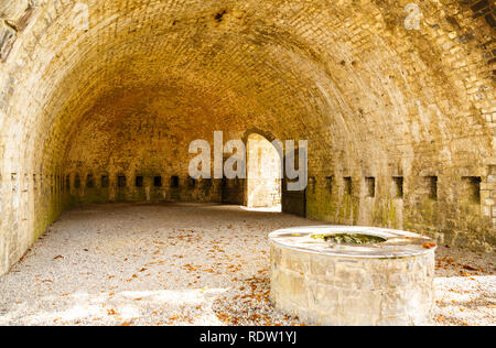 La cour de la Citadelle de Dinant. Banque D'Images