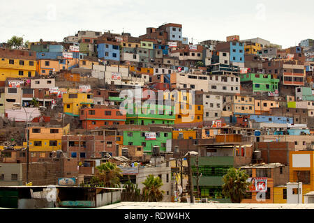 Les favelas de Lima au Pérou Banque D'Images