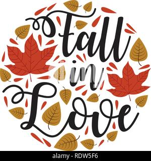 Automne Automne citer et dire, bon pour imprimer Illustration de Vecteur