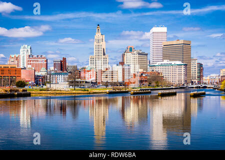 Providence, Rhode Island, USA Centre-ville sur la rivière. Banque D'Images