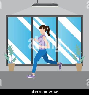 Fit woman doing exercise Illustration de Vecteur